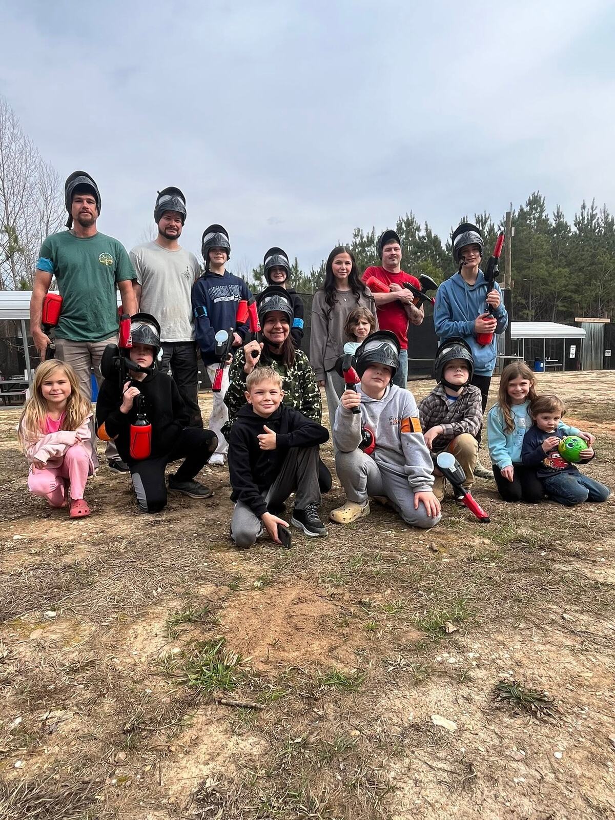 Birthday crews enjoying Tallapoosa Paintball